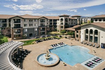 Drone View Of Pool at Terracina, Broomfield, CO